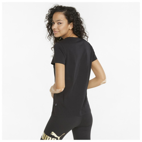 Puma Γυναικεία κοντομάνικη μπλούζα Essentials+ Metallic Logo Tee